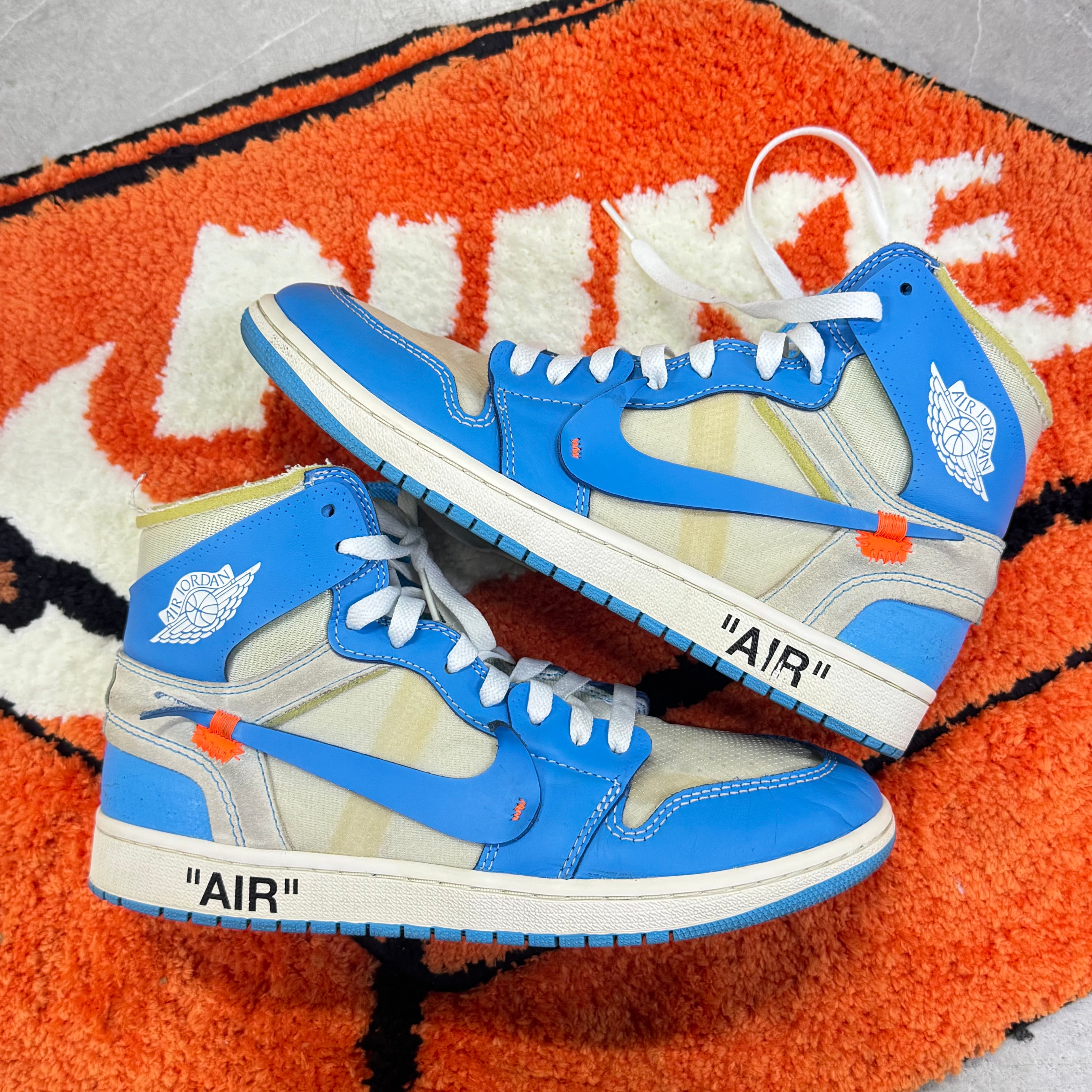 Off-White × Nike Air Jordan 1 High UNC "White/Dark Powder Blue"