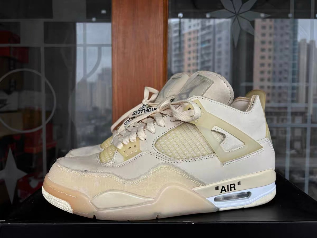 Off-White × Nike Women's Air Jordan 4 SP "Sail"