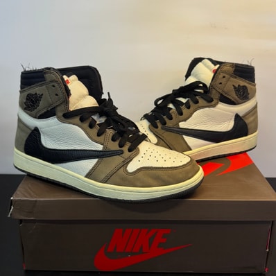 Travis Scott × Nike Air Jordan 1 Retro High OG TS SP "Sail/Dark Mocha"