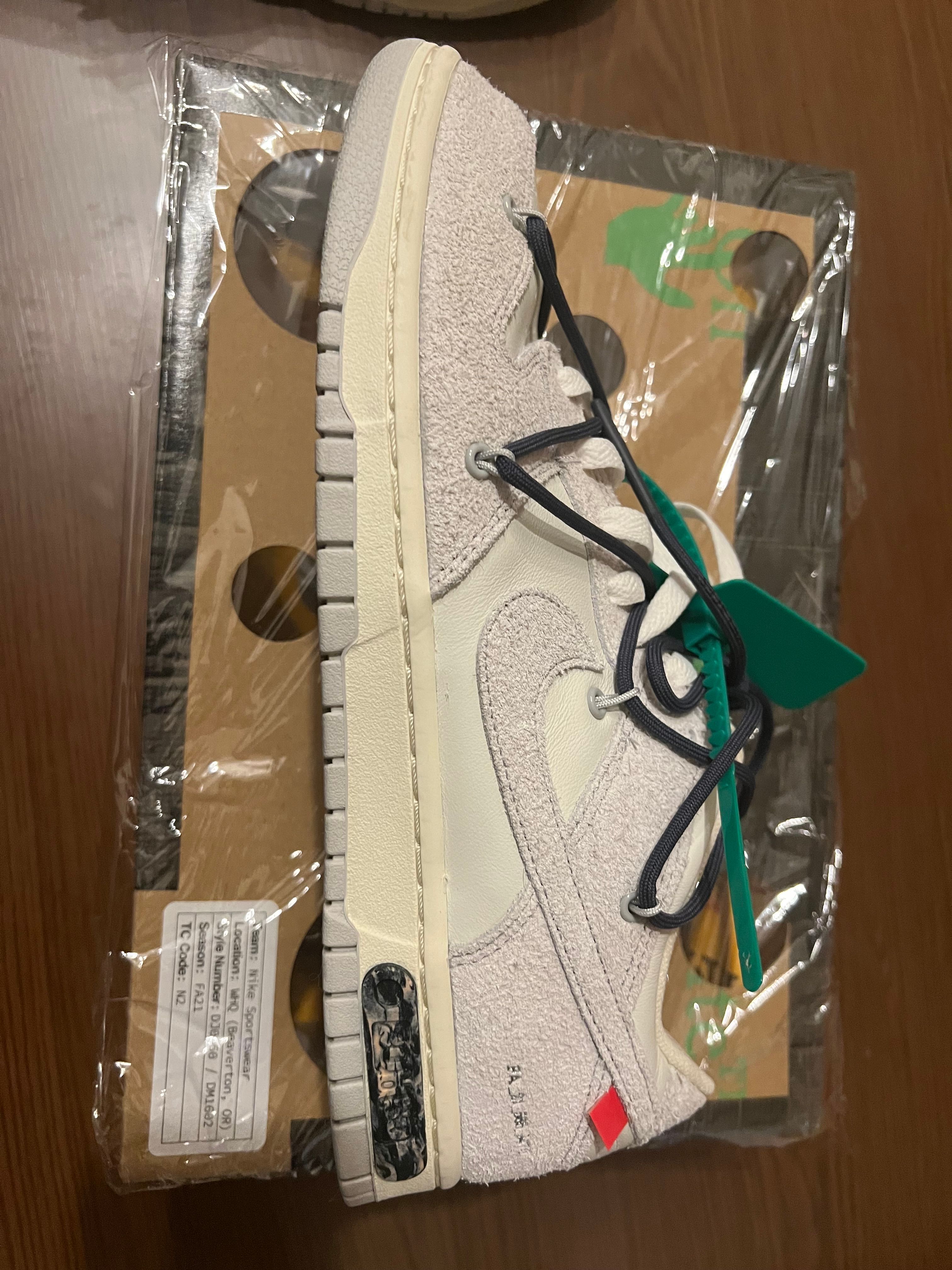 Off-White × Nike Dunk Low "Sail/Neutral Grey/Gridiron"