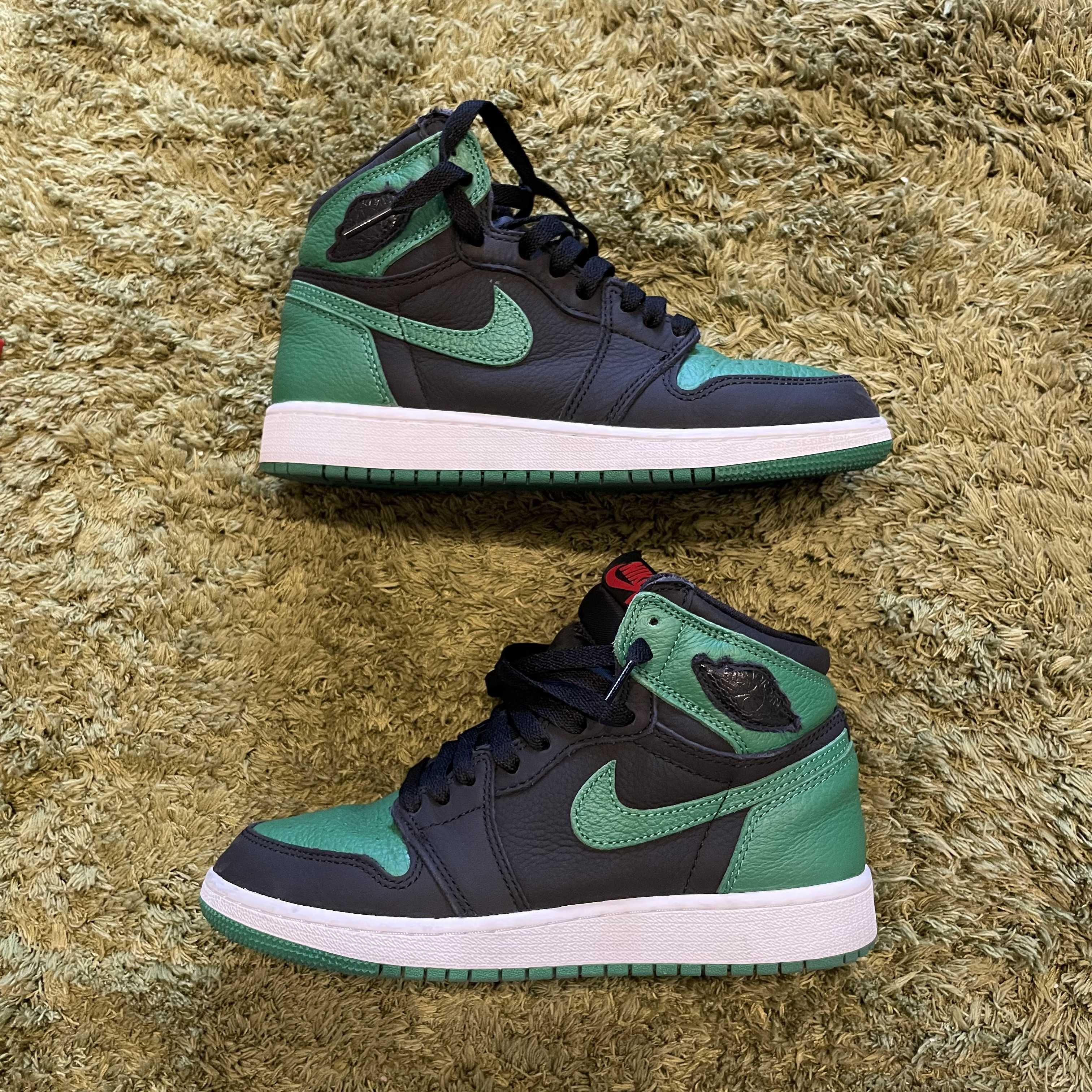 NIKE AIR JORDAN 1 RETRO HIGH OG GS "BLACK/PINE GREEN"