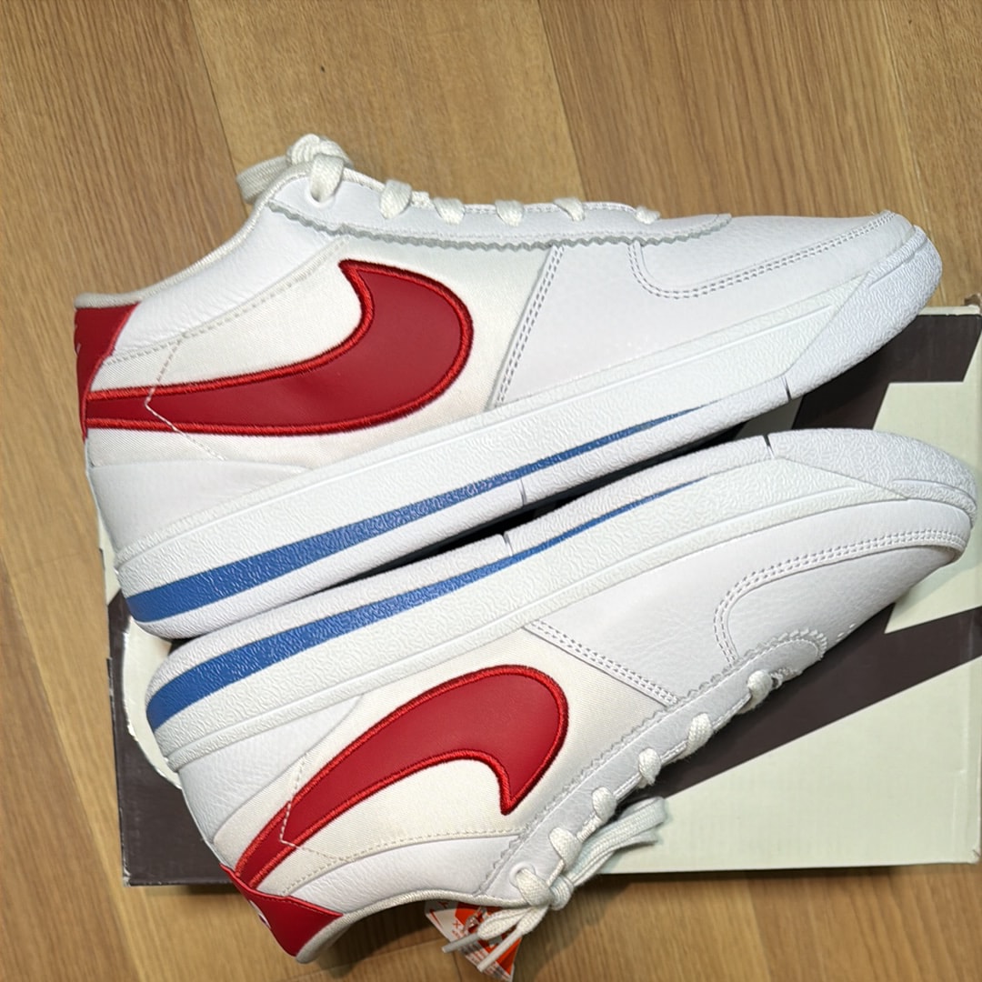 Nike Book 1 Cortez "Forrest Gump/White and Varsity Red" (FJ4250-105/FJ4249-105)