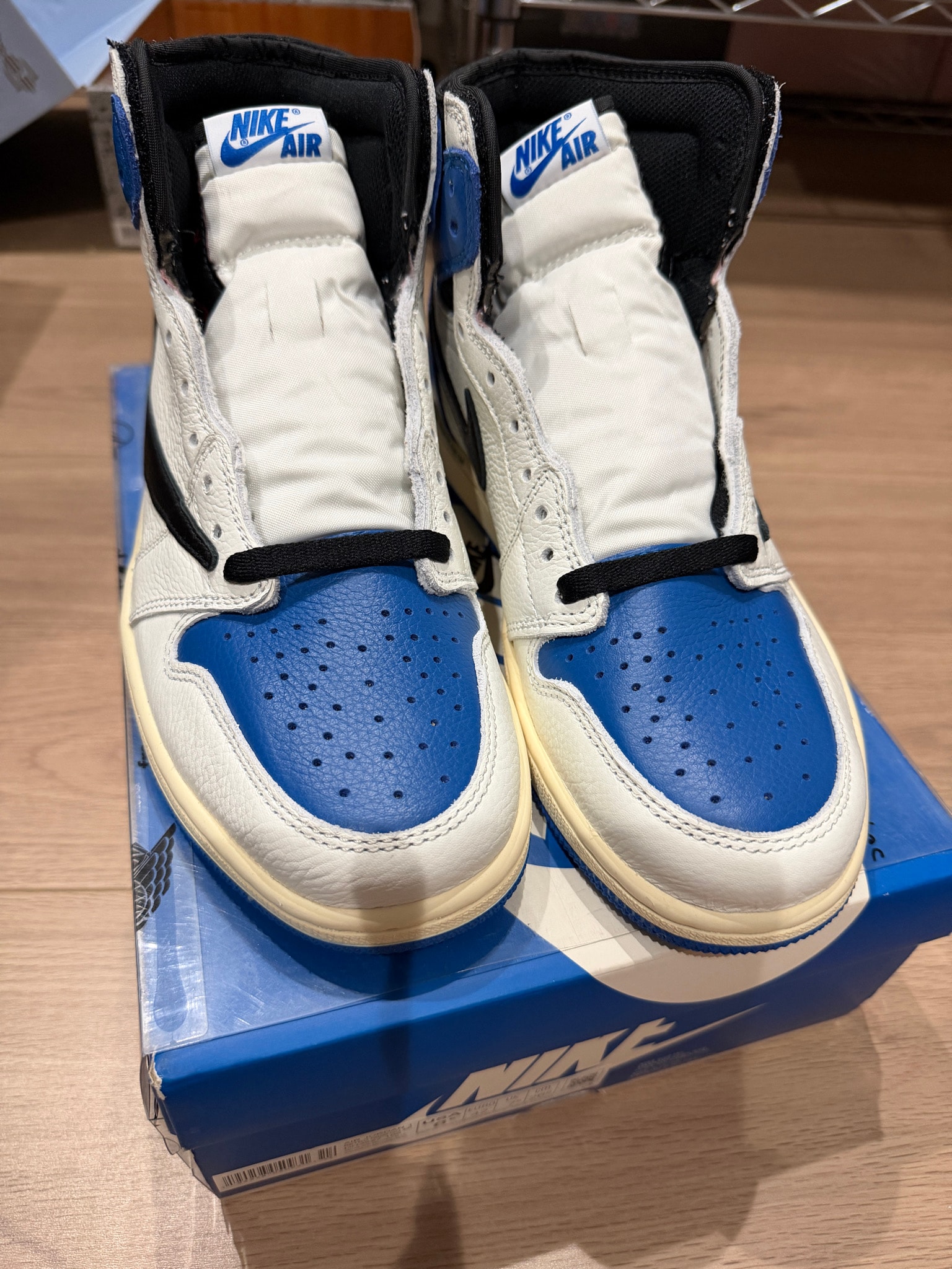 Travis Scott × fragment design × Nike Air Jordan 1 Retro High OG SP "Military Blue"