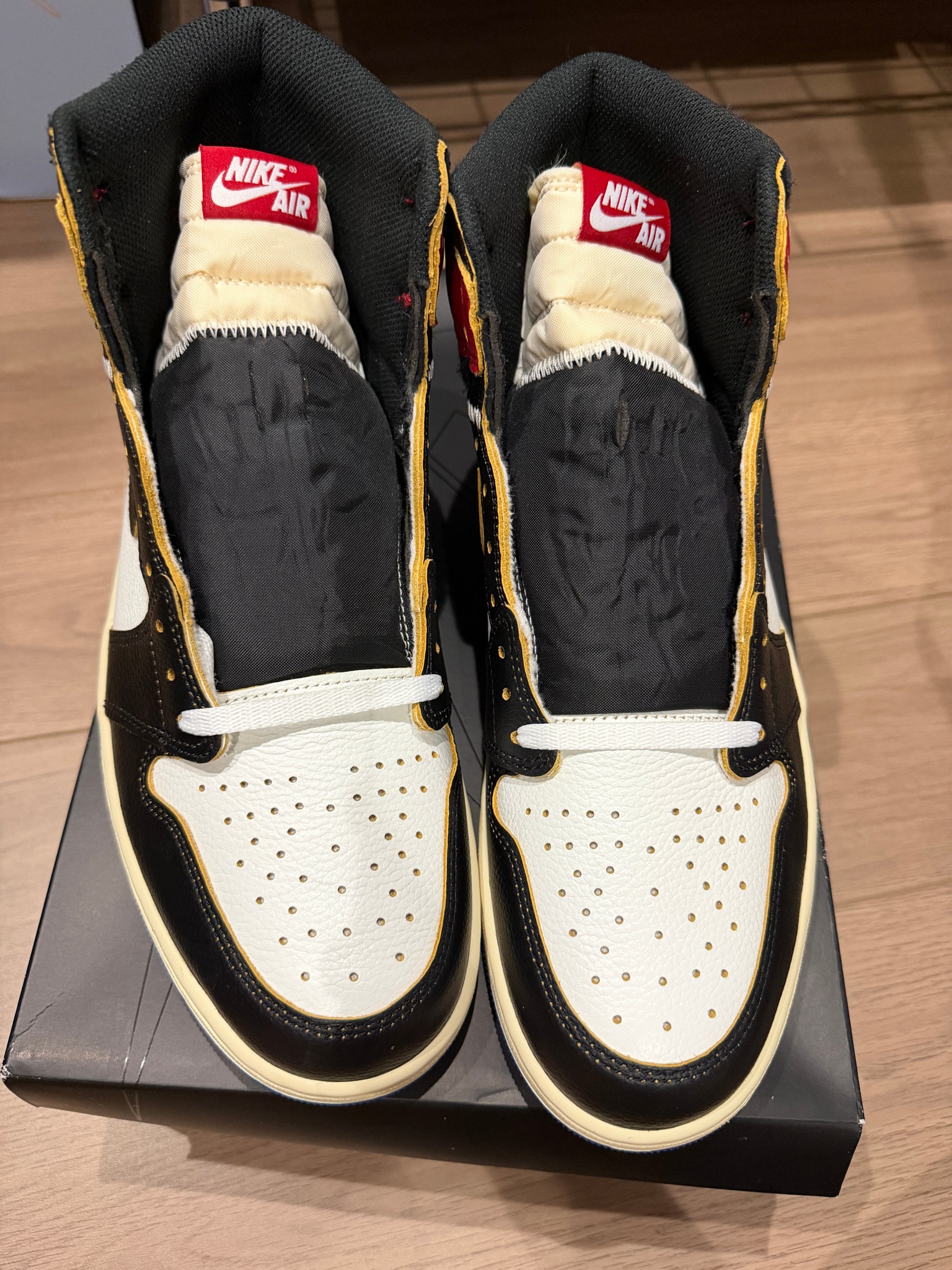 fragment design × UNION × Nike Air Jordan 1 High OG "Black/Varsity Red"