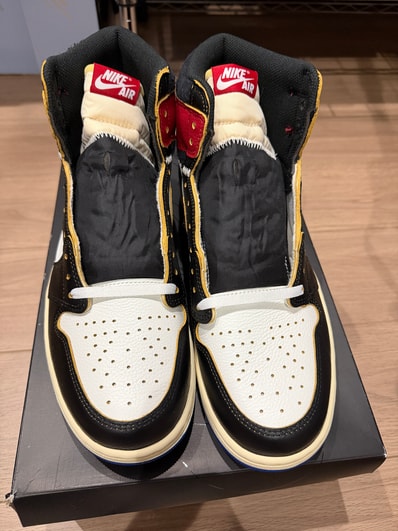 fragment design × UNION × Nike Air Jordan 1 High OG "Black/Varsity Red"
