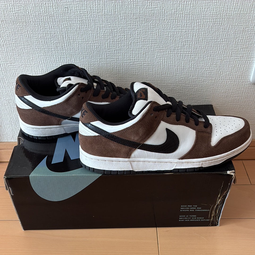 Nike SB Dunk Low "White/Black/Trail End Brown"