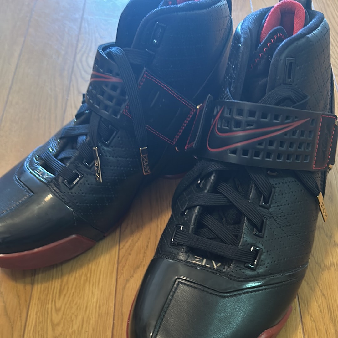 ナイキ レブロン5 "ブラック クリムゾン/メタリックゴールド"