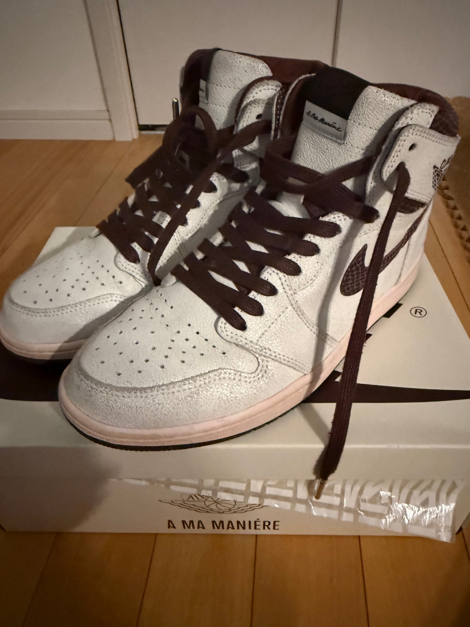 A Ma Maniere × Nike Air Jordan 1 Retro High OG "Sail and Burgundy"