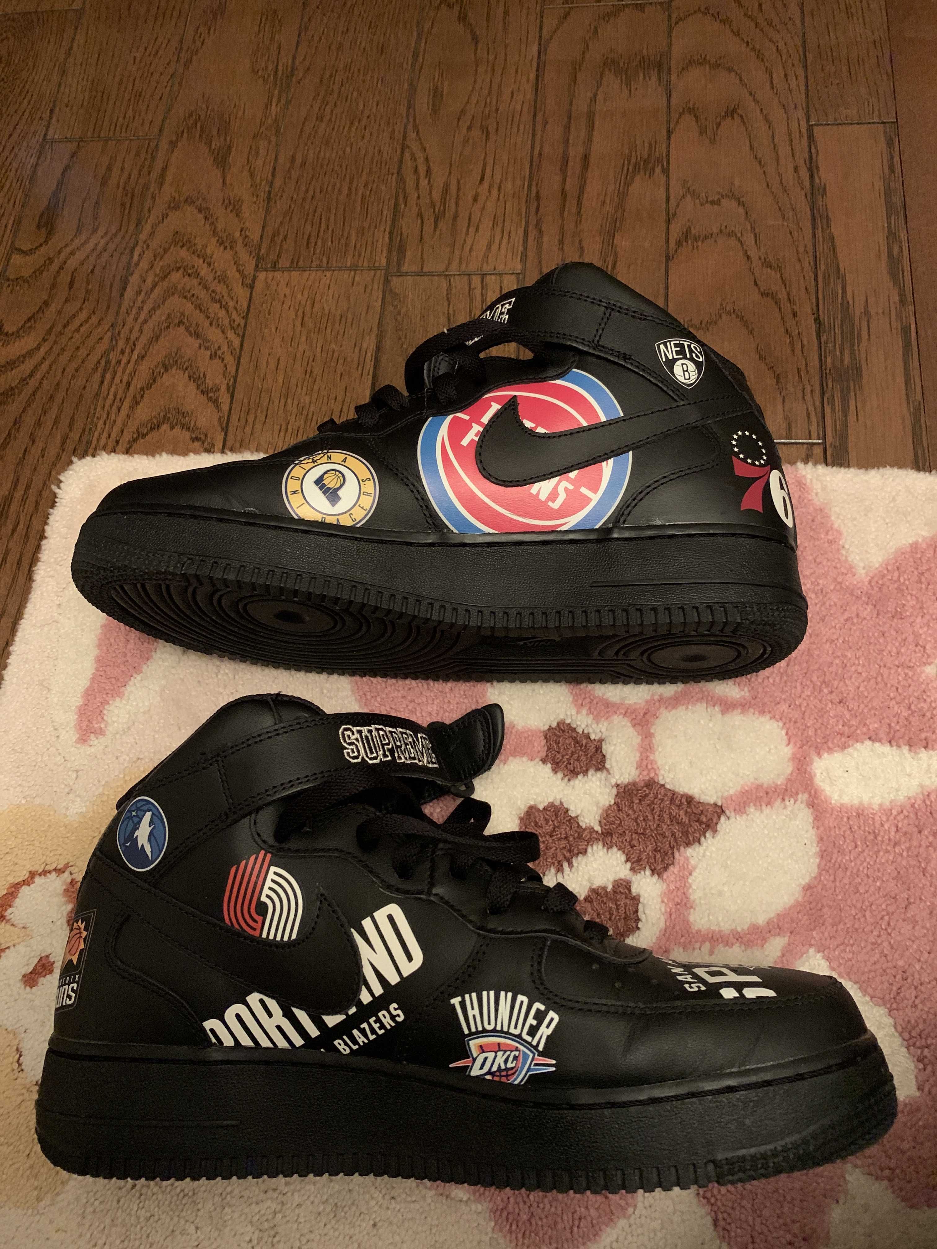 Supreme × NBA × Nike Air Force 1 Mid '07 "Black"