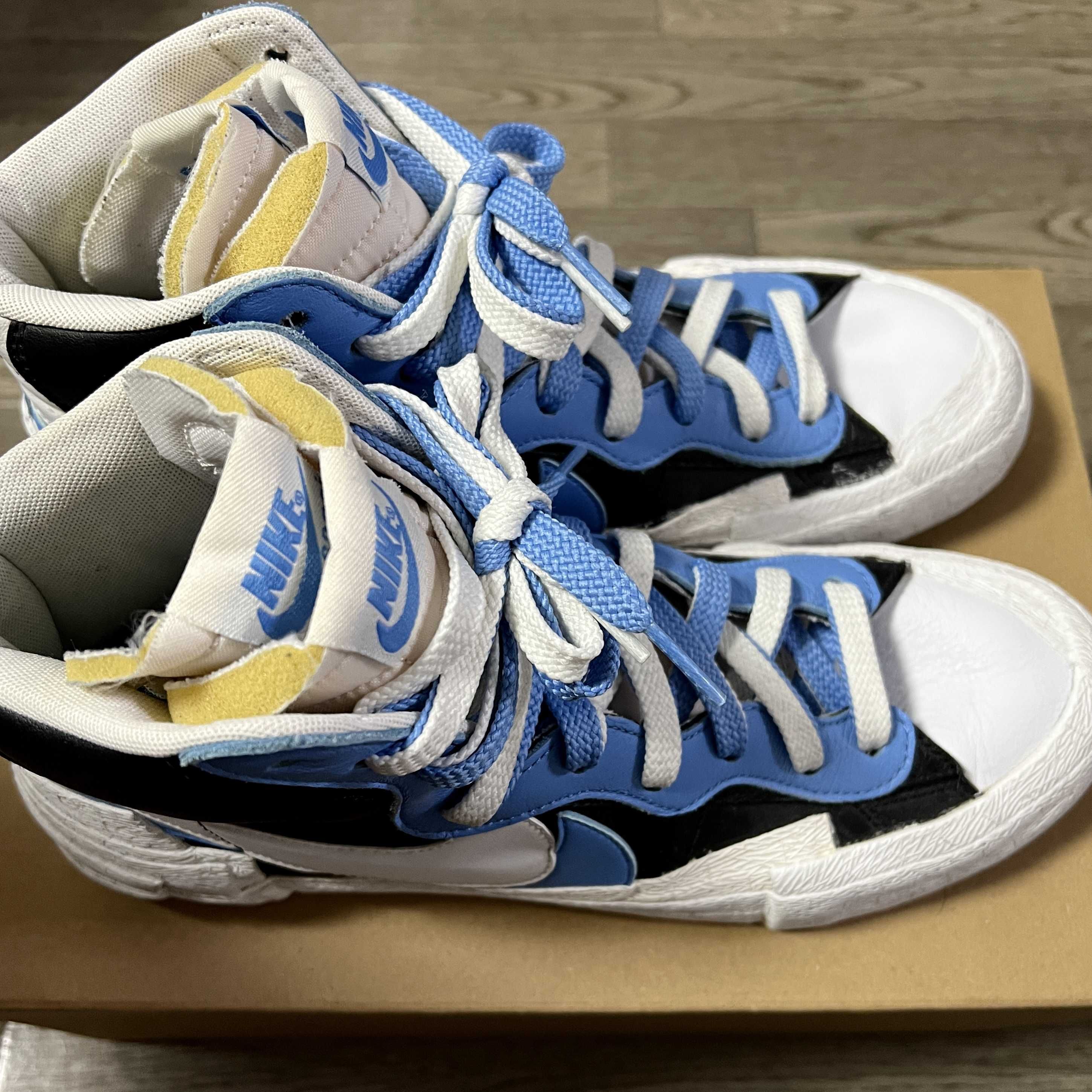 sacai × NIKE BLAZER MID "BLACK / BLUE"