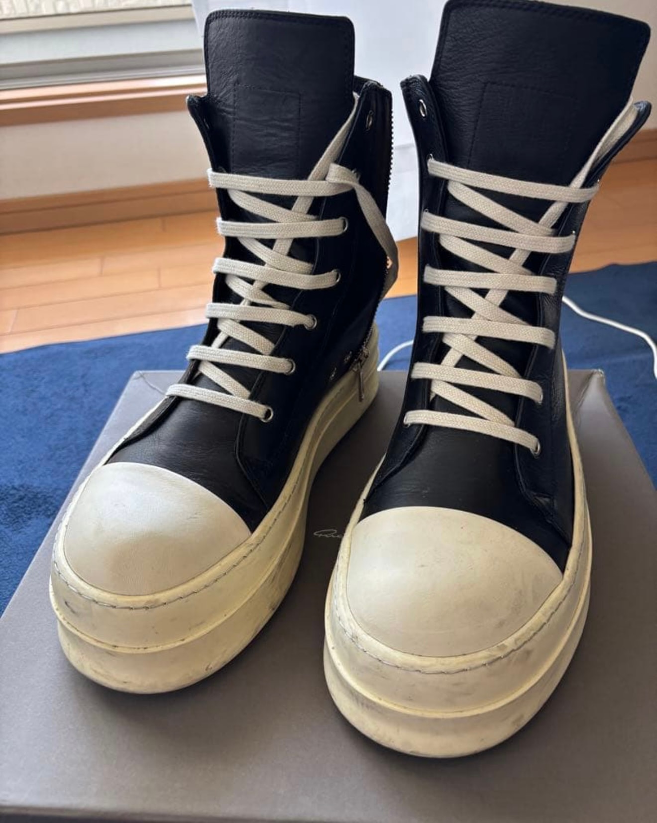Rick Owens Hollywood Mega Bumper "Black/Milk/Milk"