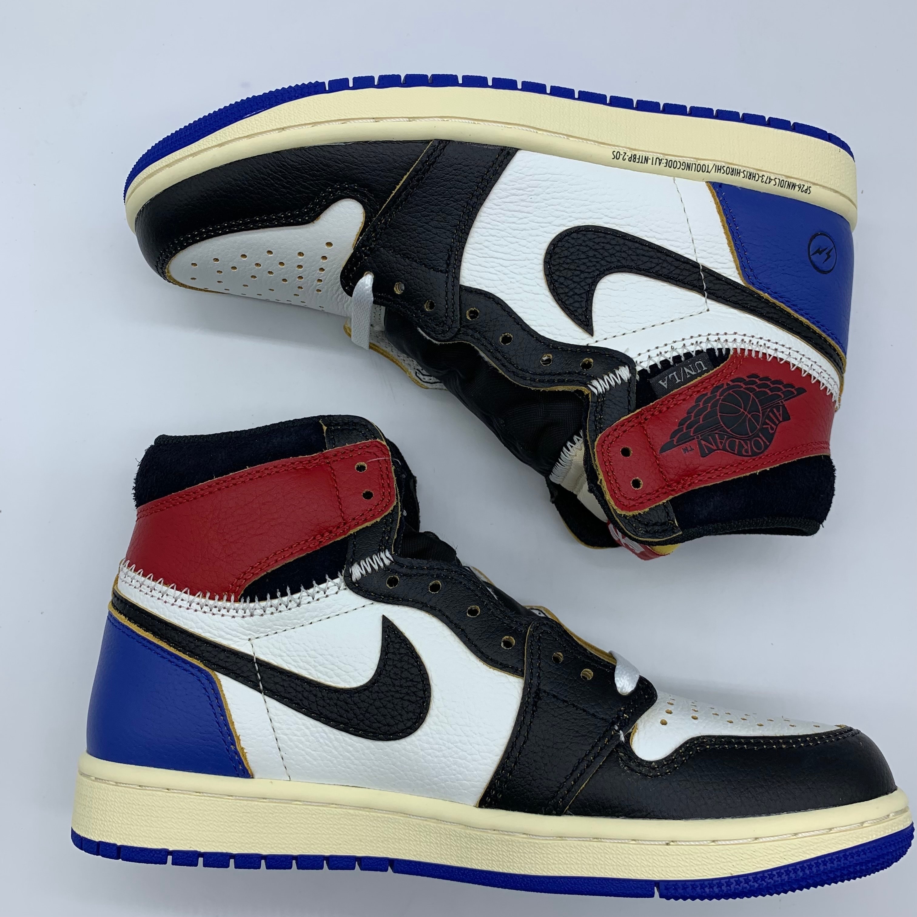 fragment design × UNION × Nike Air Jordan 1 High OG "Black/Varsity Red"