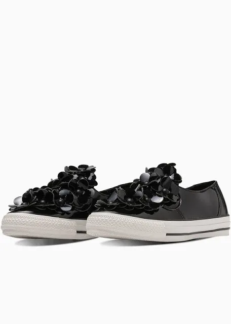 トーキョーボッパー × コンバース ウィメンズ オールスター フラワー スリッポン "ブラック"