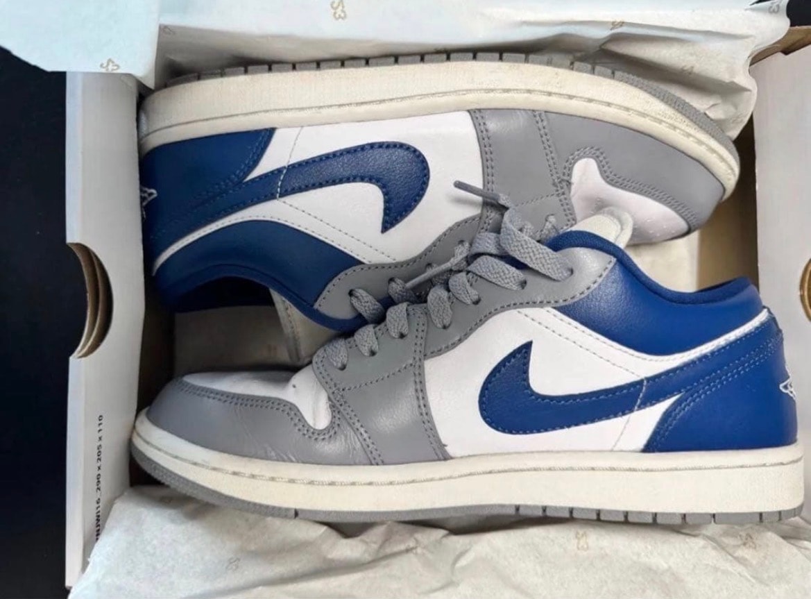 Nike Women's Air Jordan 1 Low "Grey and Blue"