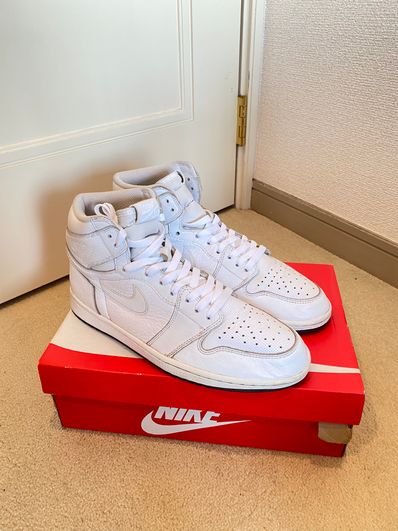 Air jordan 1 retro high og perforated white best sale