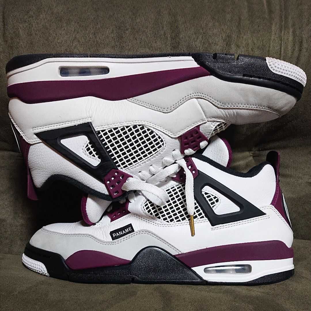 Paris Saint Germain ×Nike Air Jordan 4 Retro "White/Bordeaux/Neutral Gray"