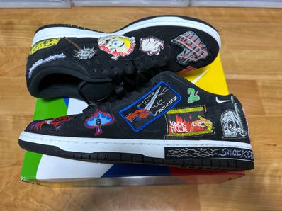 Neck face × Nike SB Dunk Low "Black/White/Multi Color"