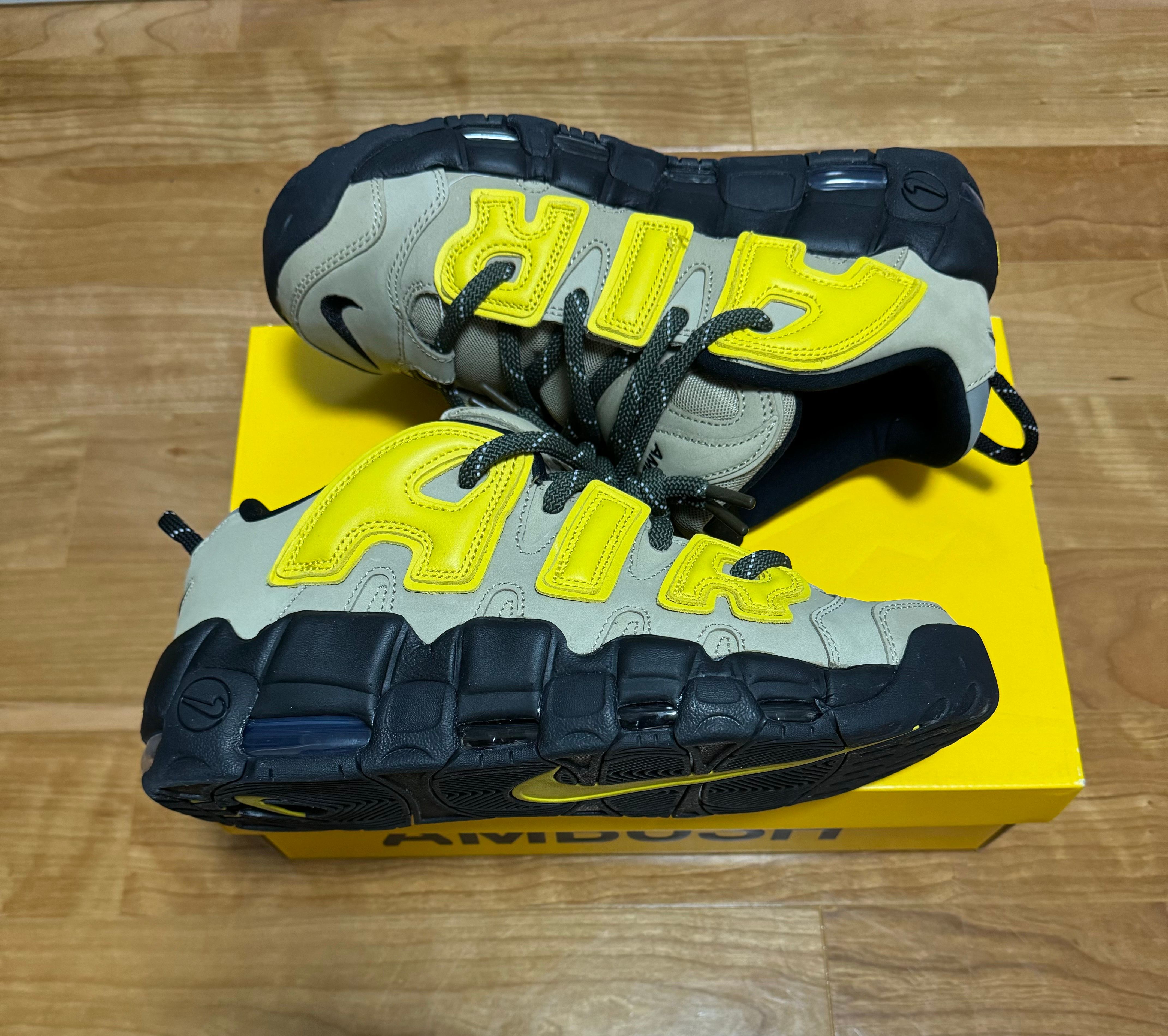 AMBUSH × Nike Air More Uptempo Low "Vivid Sulfur and Limestone"