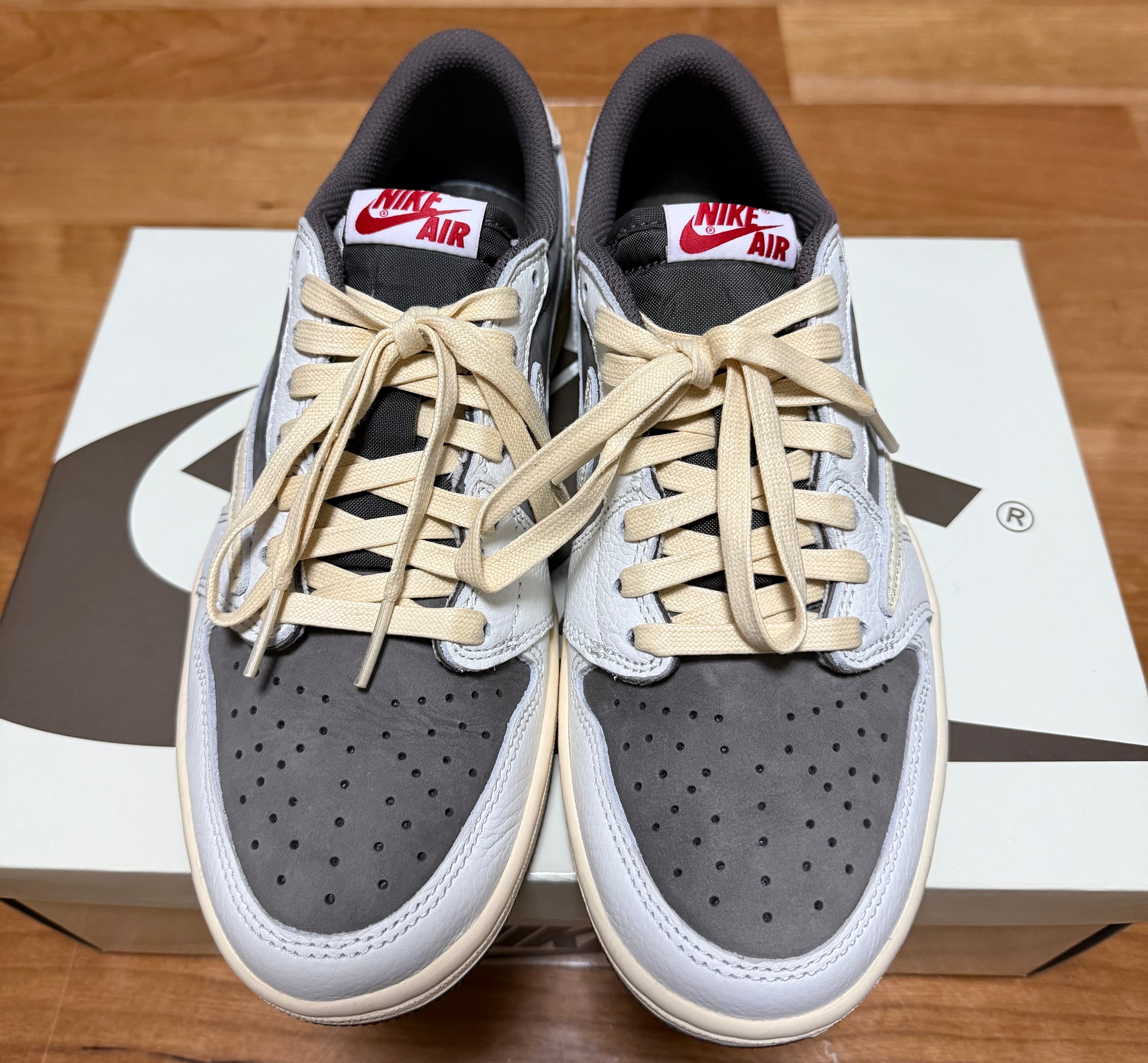 Travis Scott × Nike Air Jordan 1 Low OG SP "Reverse Mocha/Sail and Ridgerock"