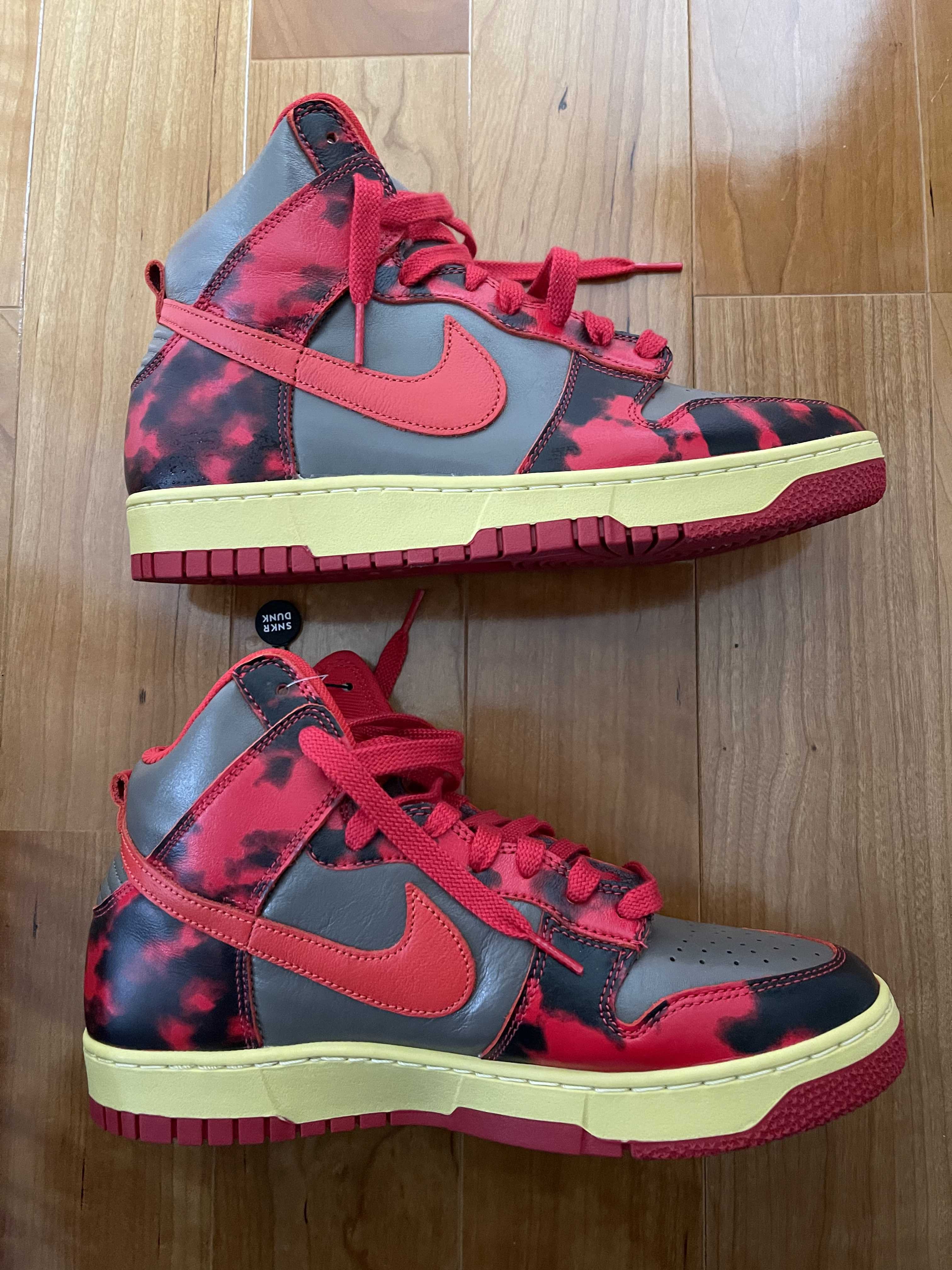 Nike Dunk High "Red Acid Wash"