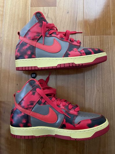 Nike Dunk High "Red Acid Wash"