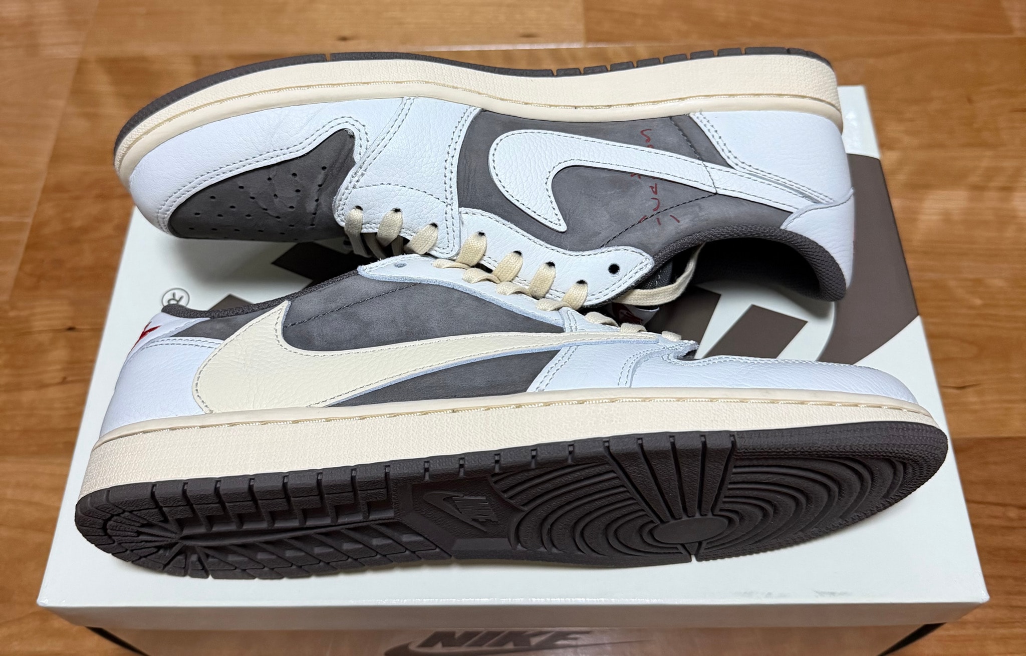Travis Scott × Nike Air Jordan 1 Low OG SP "Reverse Mocha/Sail and Ridgerock"