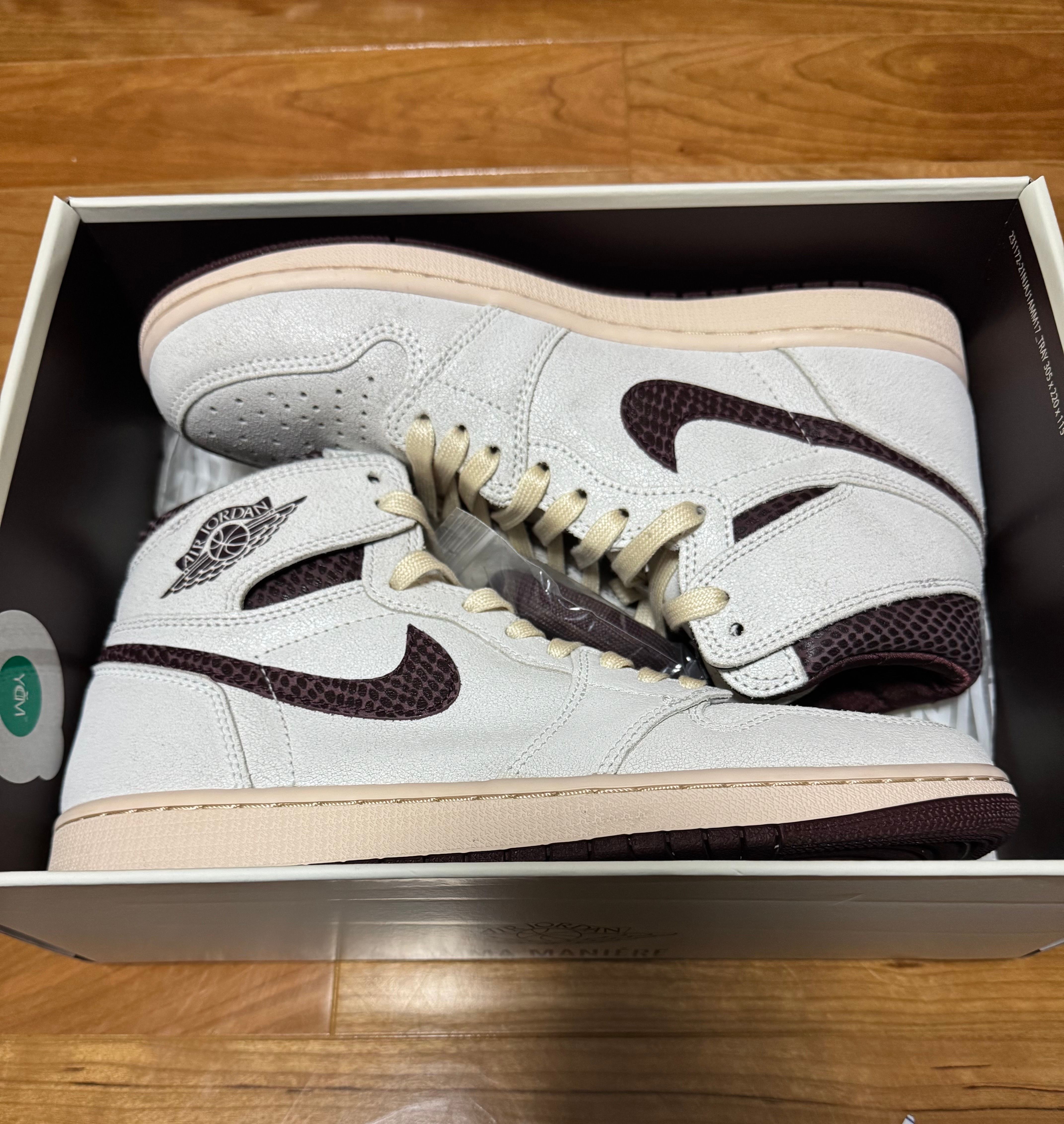 A Ma Maniere × Nike Air Jordan 1 Retro High OG "Sail and Burgundy"