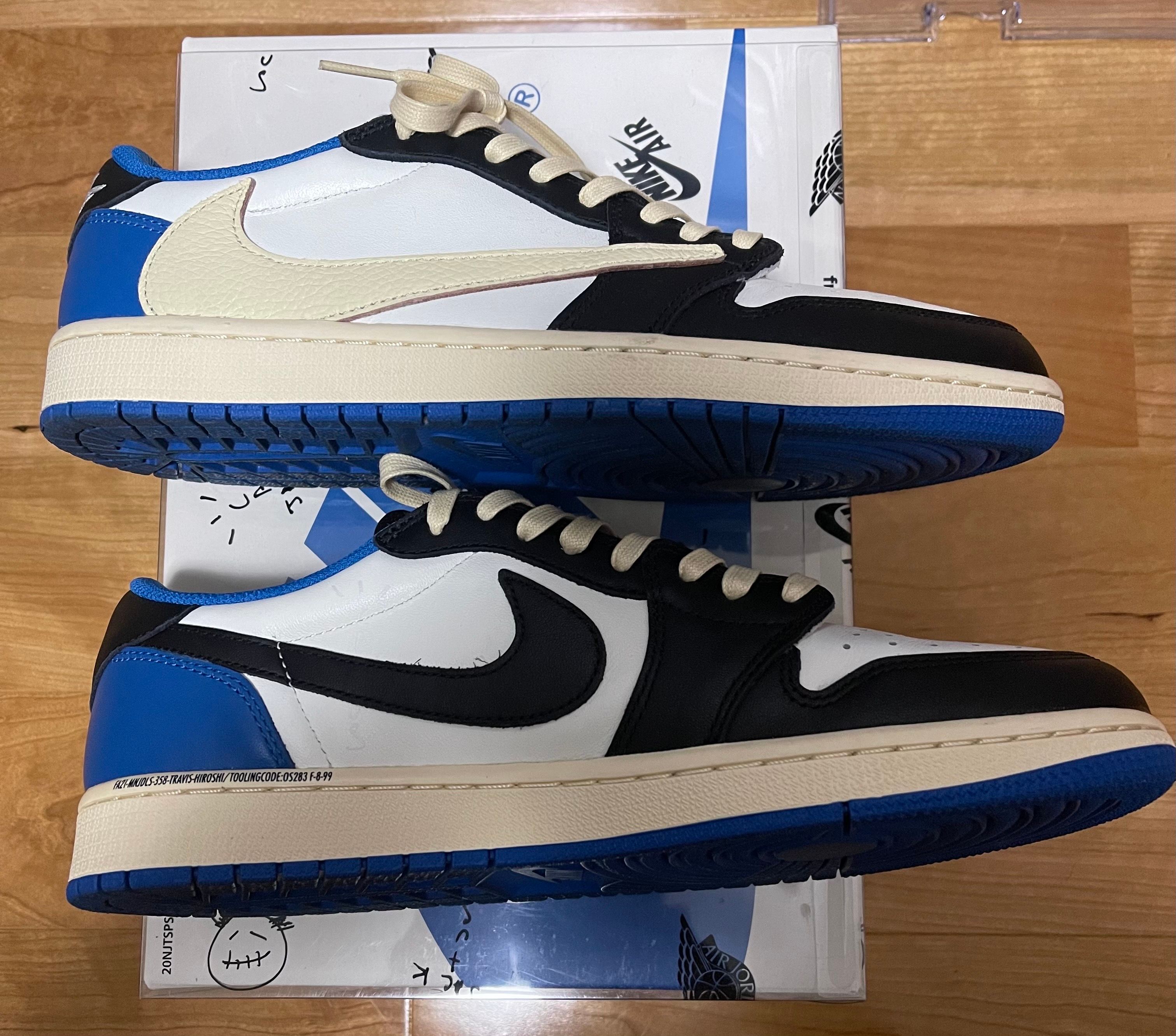 Travis Scott × fragment design × Nike Air Jordan 1 Low OG SP "Military Blue"