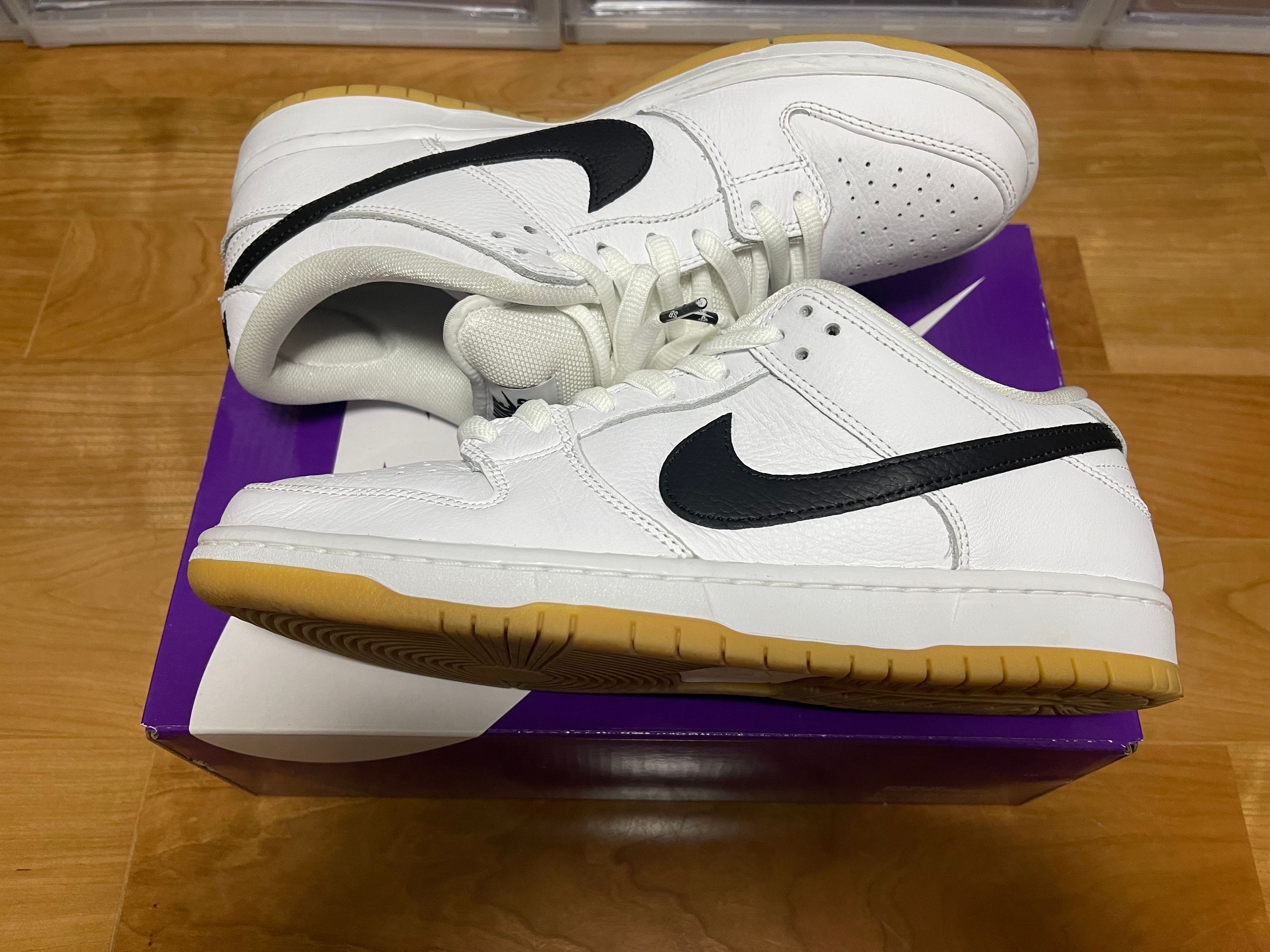 Nike SB Dunk Low Pro "White/Black-White-Gum Light Brown"