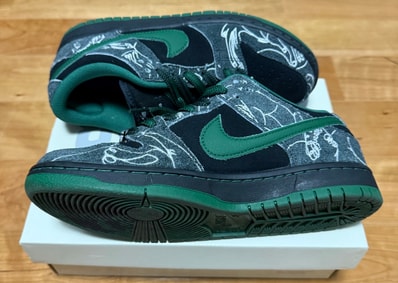 There Skateboards × Nike SB Dunk Low Pro "Anthracite and Gorge Green"