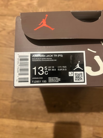 Travis Scott × Nike PS Jordan Jumpman Jack TR "Sail and Dark Mocha"