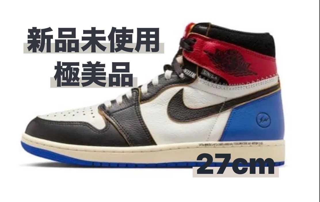 fragment design × UNION × Nike Air Jordan 1 High OG "Black/Varsity Red"