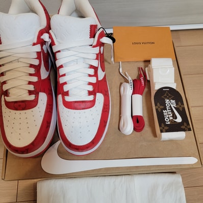 Louis Vuitton × Nike Air Force 1 Low by Virgil Abloh "White & Comet Red"