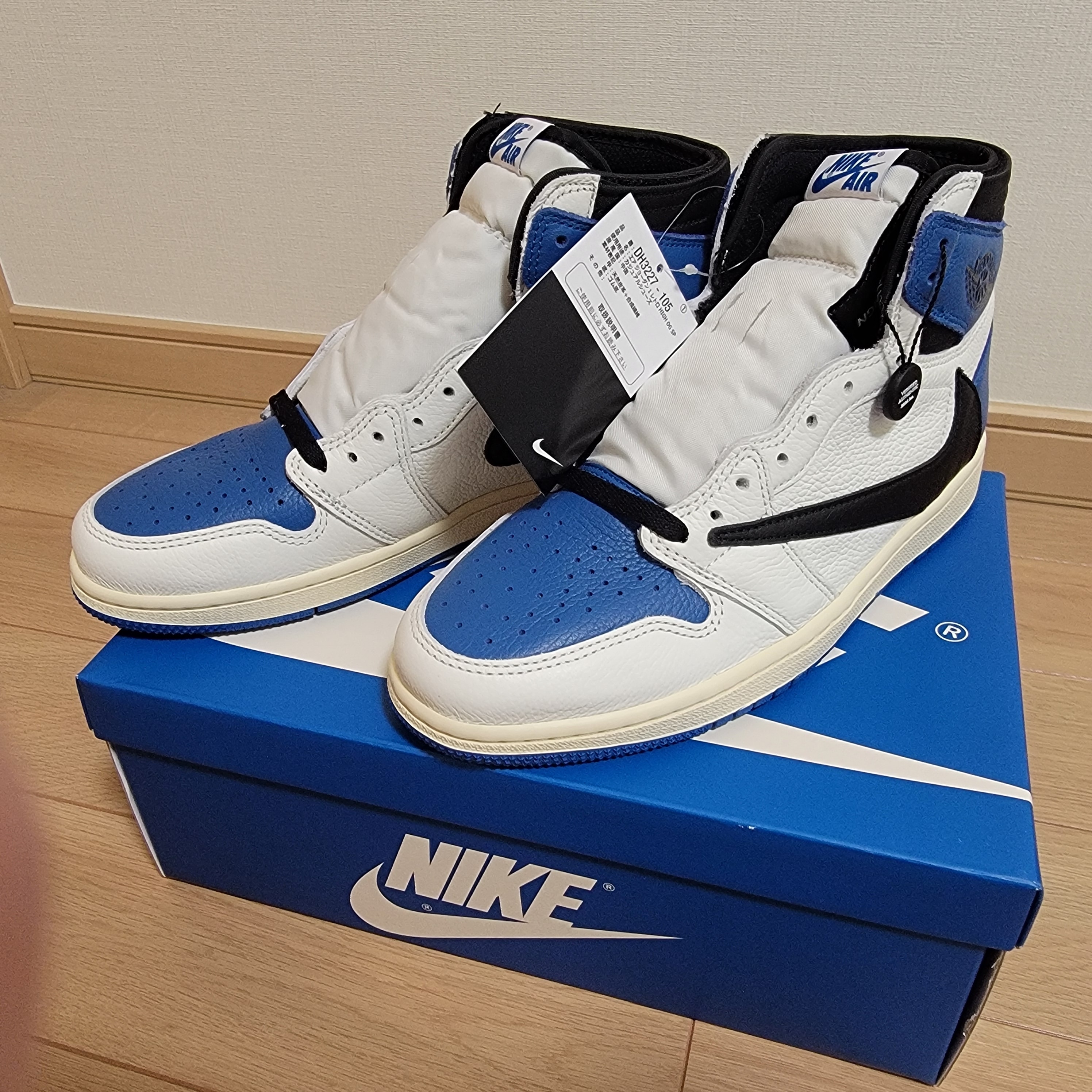 Travis Scott × fragment design × Nike Air Jordan 1 Retro High OG SP "Military Blue"