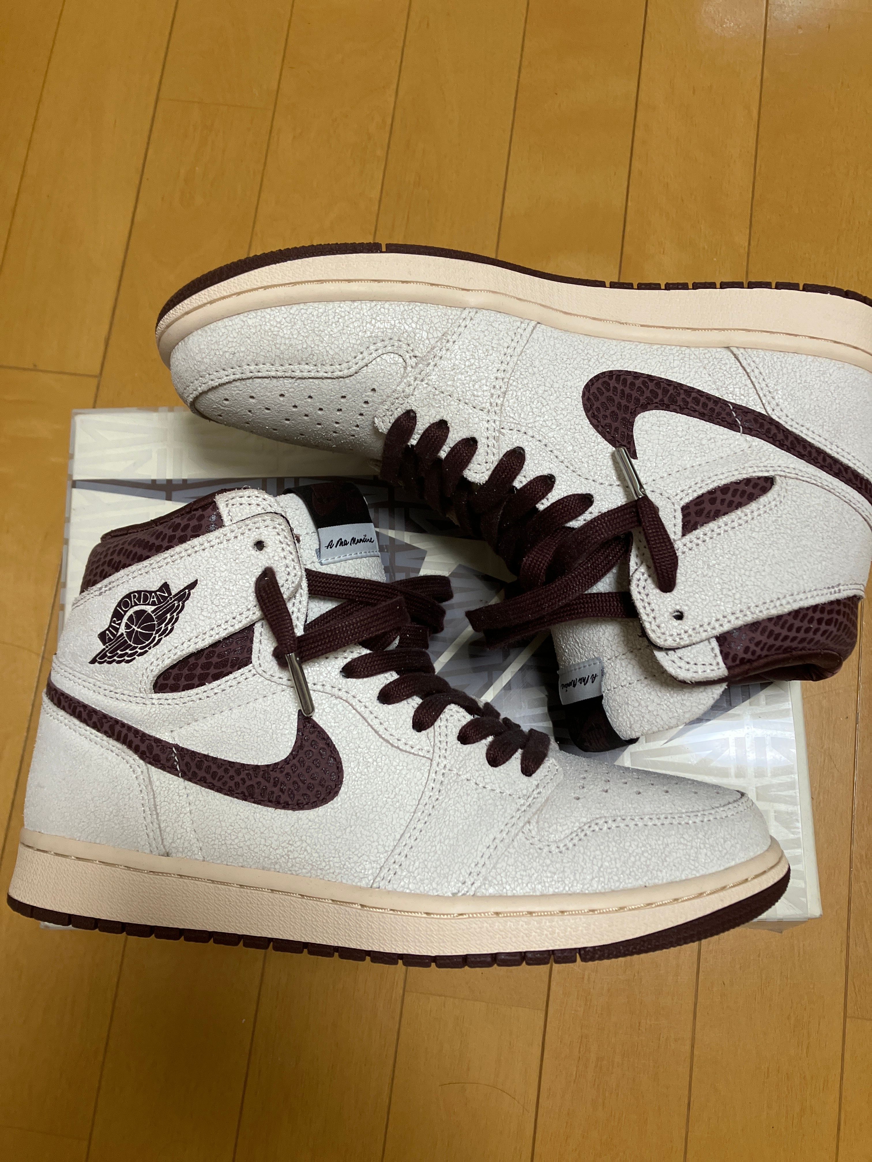 A Ma Maniere × Nike Air Jordan 1 Retro High OG "Sail and Burgundy"