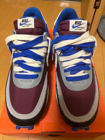 UNDERCOVER × sacai × Nike LD Waffle "Night Maroon/Pale Ivory-Ground Grey-Team Royal"