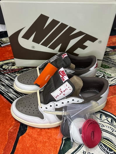 Travis Scott × Nike Air Jordan 1 Low OG SP "Reverse Mocha/Sail and Ridgerock"