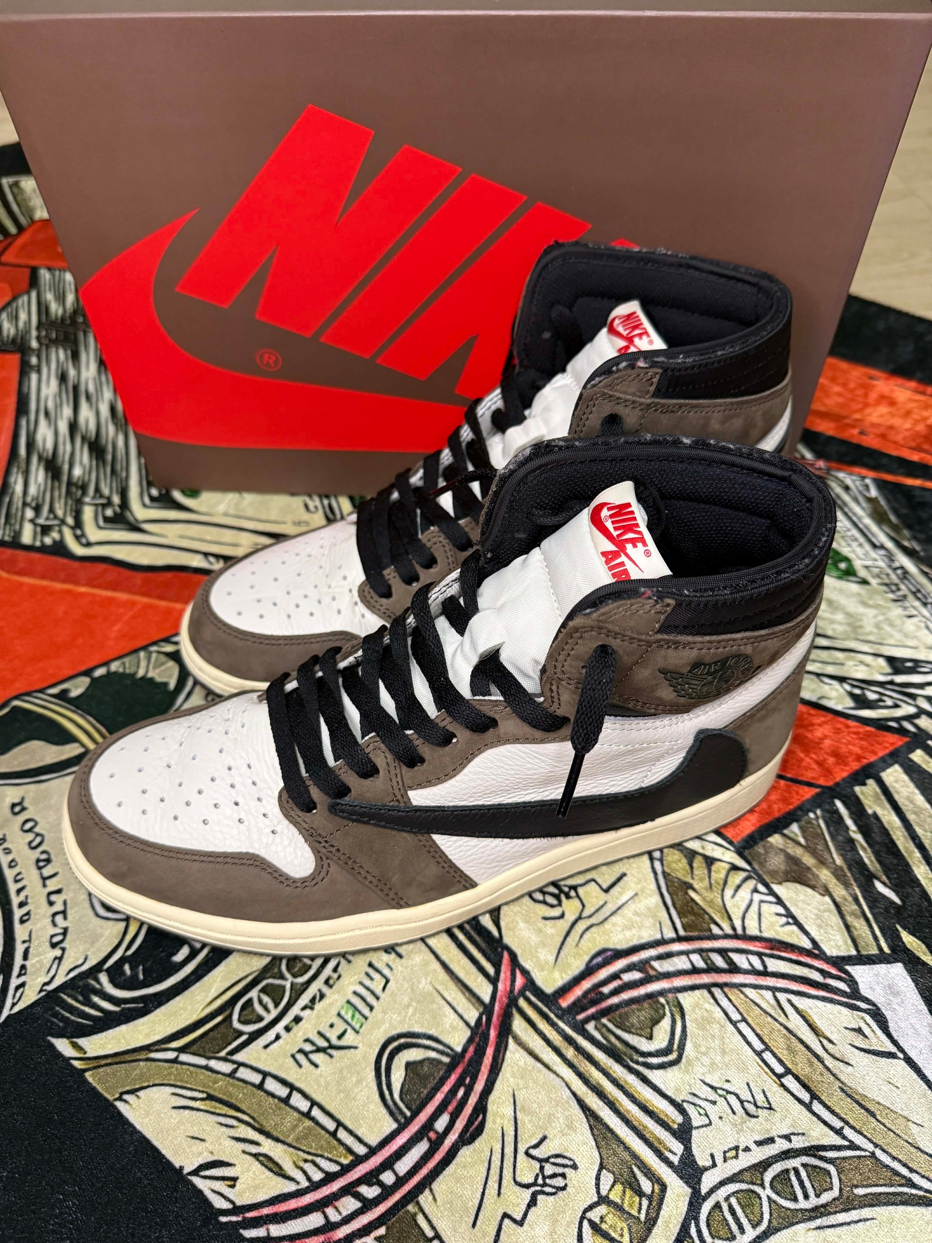 Travis Scott × Nike Air Jordan 1 Retro High OG TS SP "Sail/Dark Mocha"