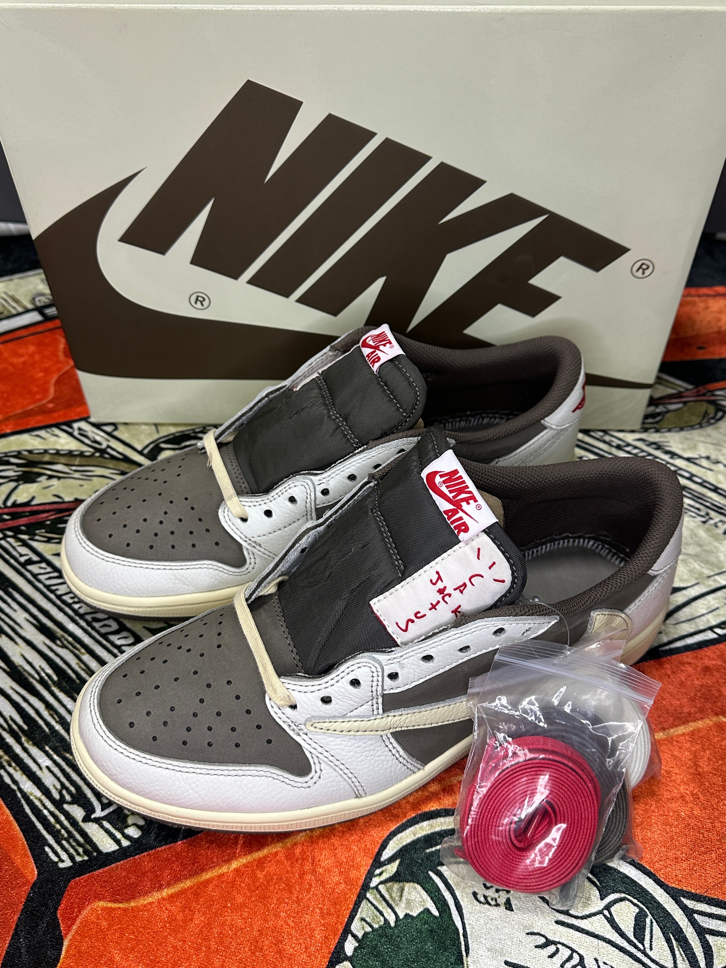Travis Scott × Nike Air Jordan 1 Low OG SP "Reverse Mocha/Sail and Ridgerock"