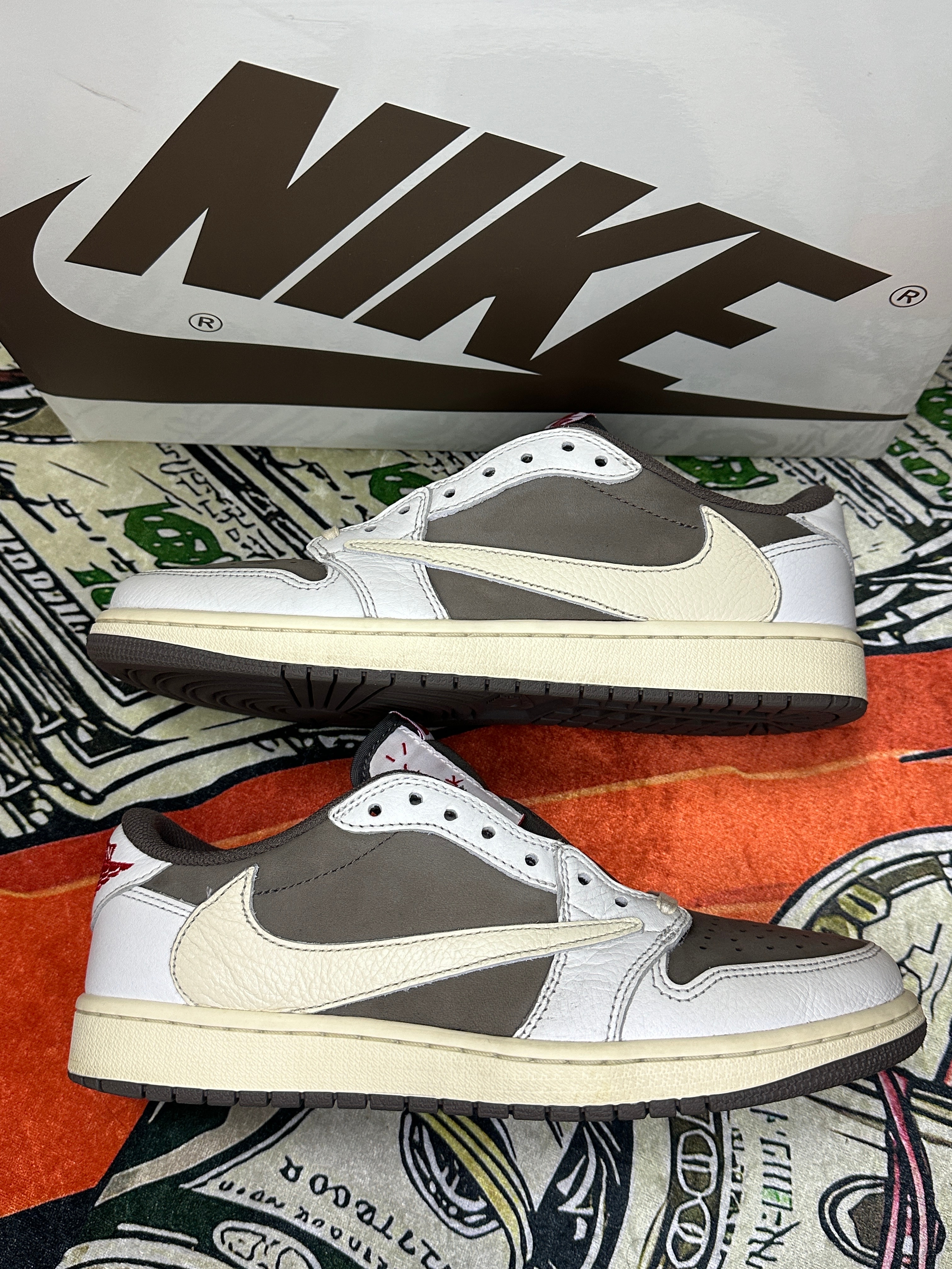 Travis Scott × Nike Air Jordan 1 Low OG SP "Reverse Mocha/Sail and Ridgerock"