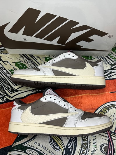 Travis Scott × Nike Air Jordan 1 Low OG SP "Reverse Mocha/Sail and Ridgerock"