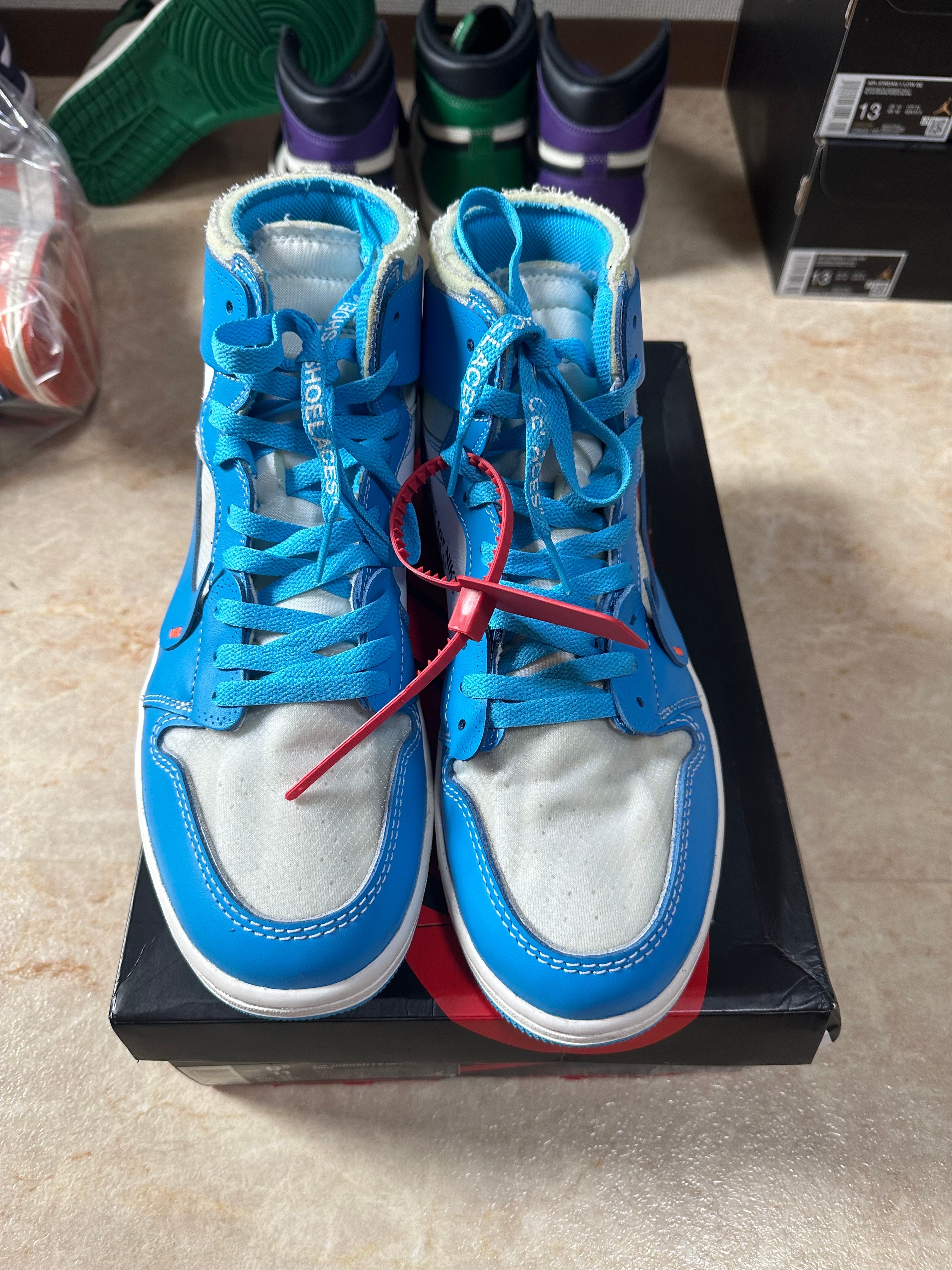 Off-White × Nike Air Jordan 1 High UNC "White/Dark Powder Blue"