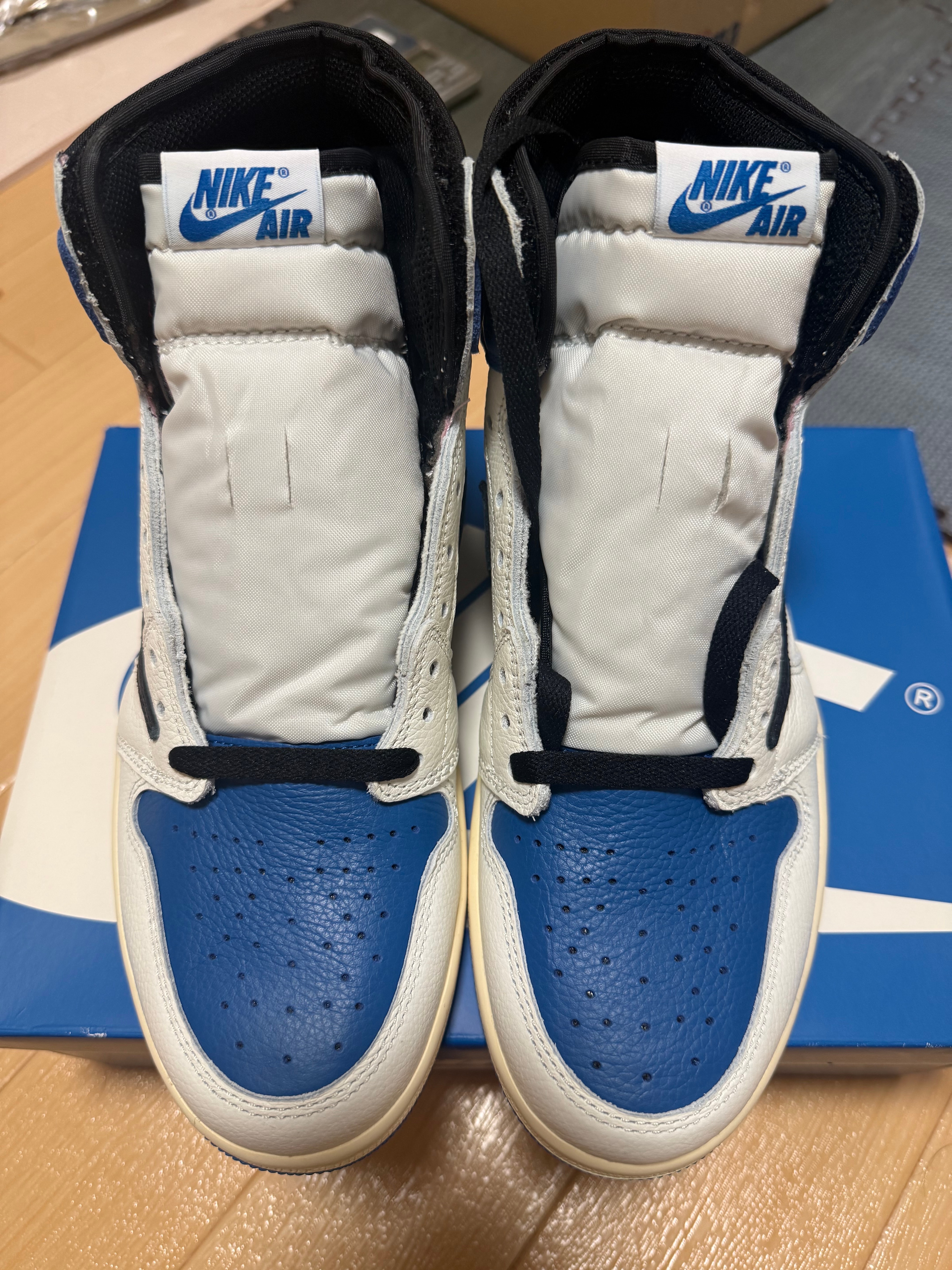Travis Scott × fragment design × Nike Air Jordan 1 Retro High OG SP "Military Blue"