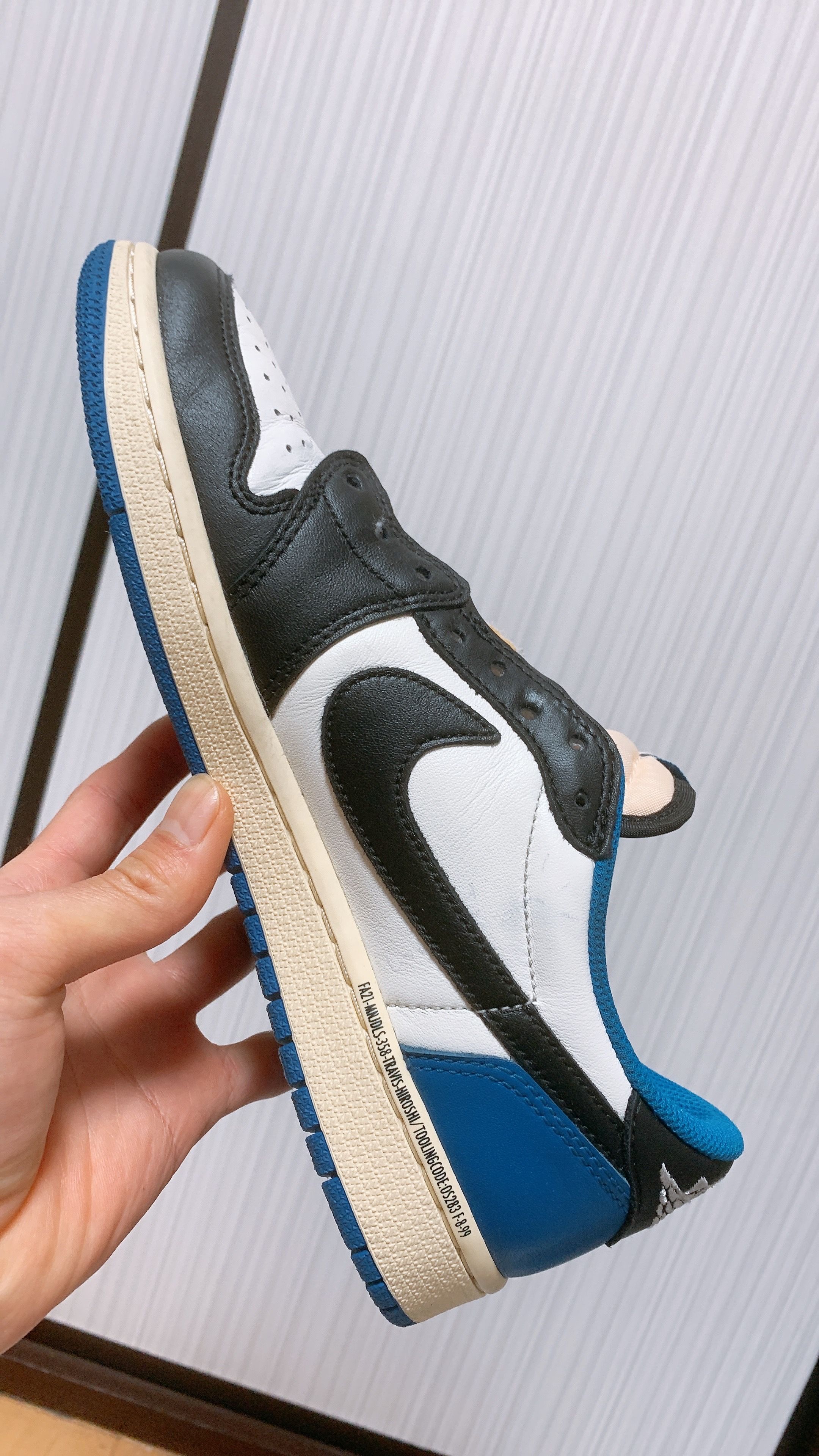 Travis Scott × fragment design × Nike Air Jordan 1 Low OG SP "Military Blue"
