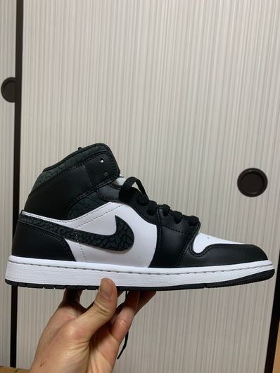Nike Air Jordan 1 Mid "Panda Elephant/Safari"