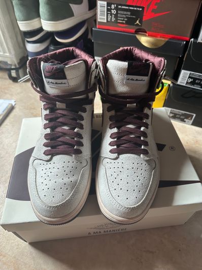 A Ma Maniere × Nike Air Jordan 1 Retro High OG "Sail and Burgundy"