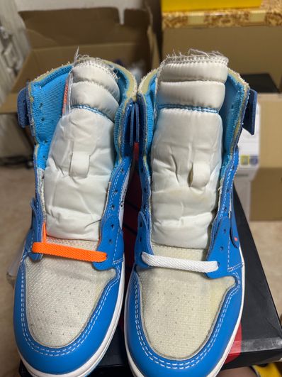 Off-White × Nike Air Jordan 1 High UNC "White/Dark Powder Blue"