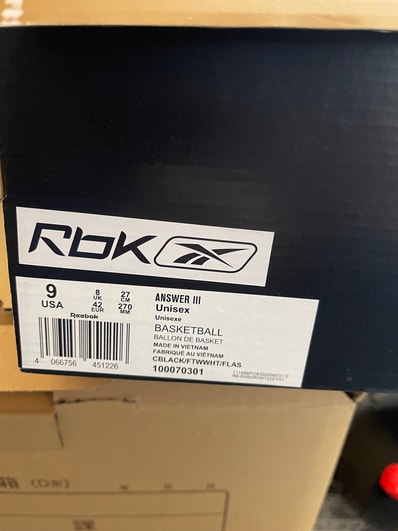 Reebok Answer III "Core Black"