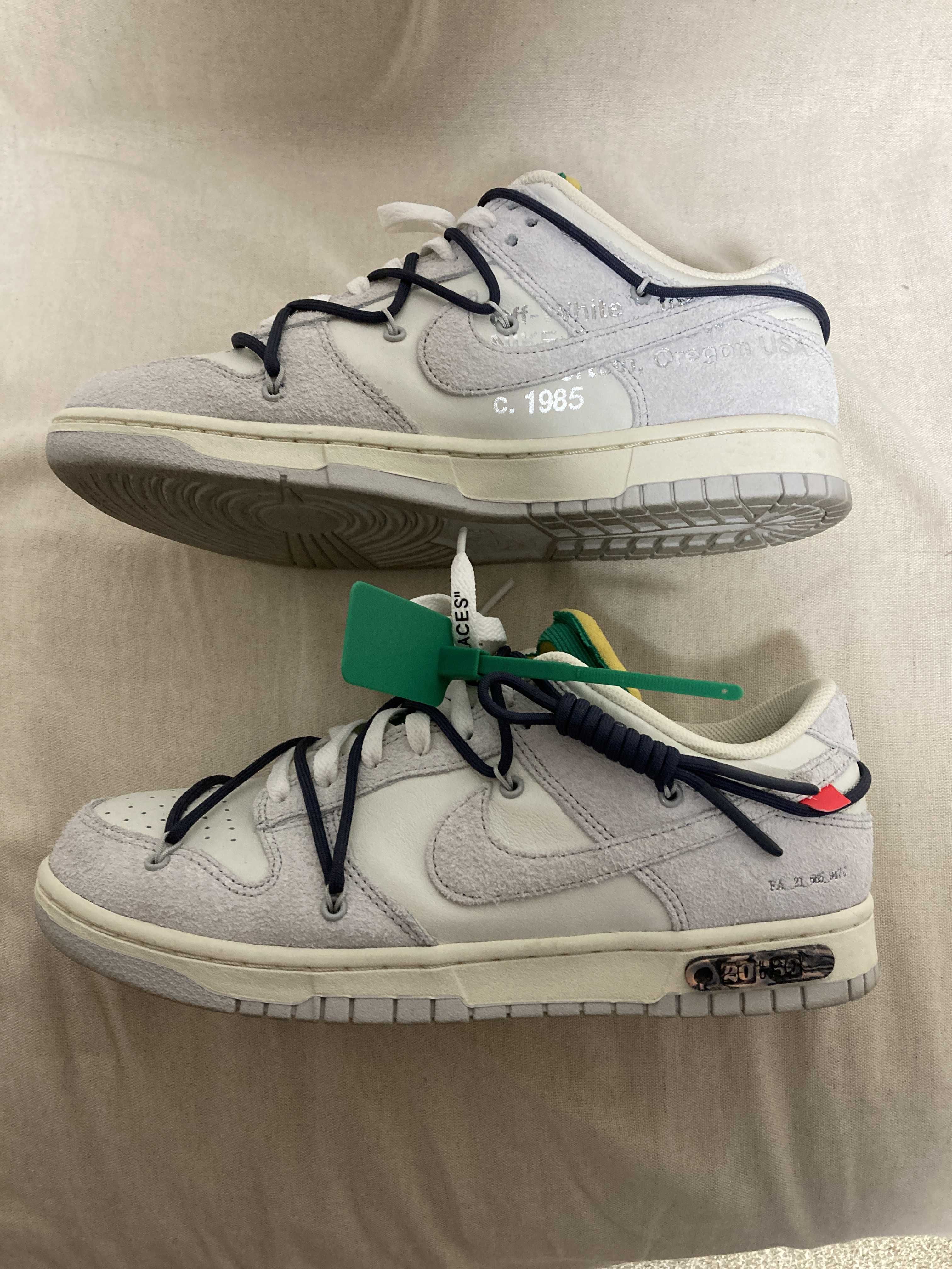 Off-White × Nike Dunk Low "Sail/Neutral Grey/Gridiron"