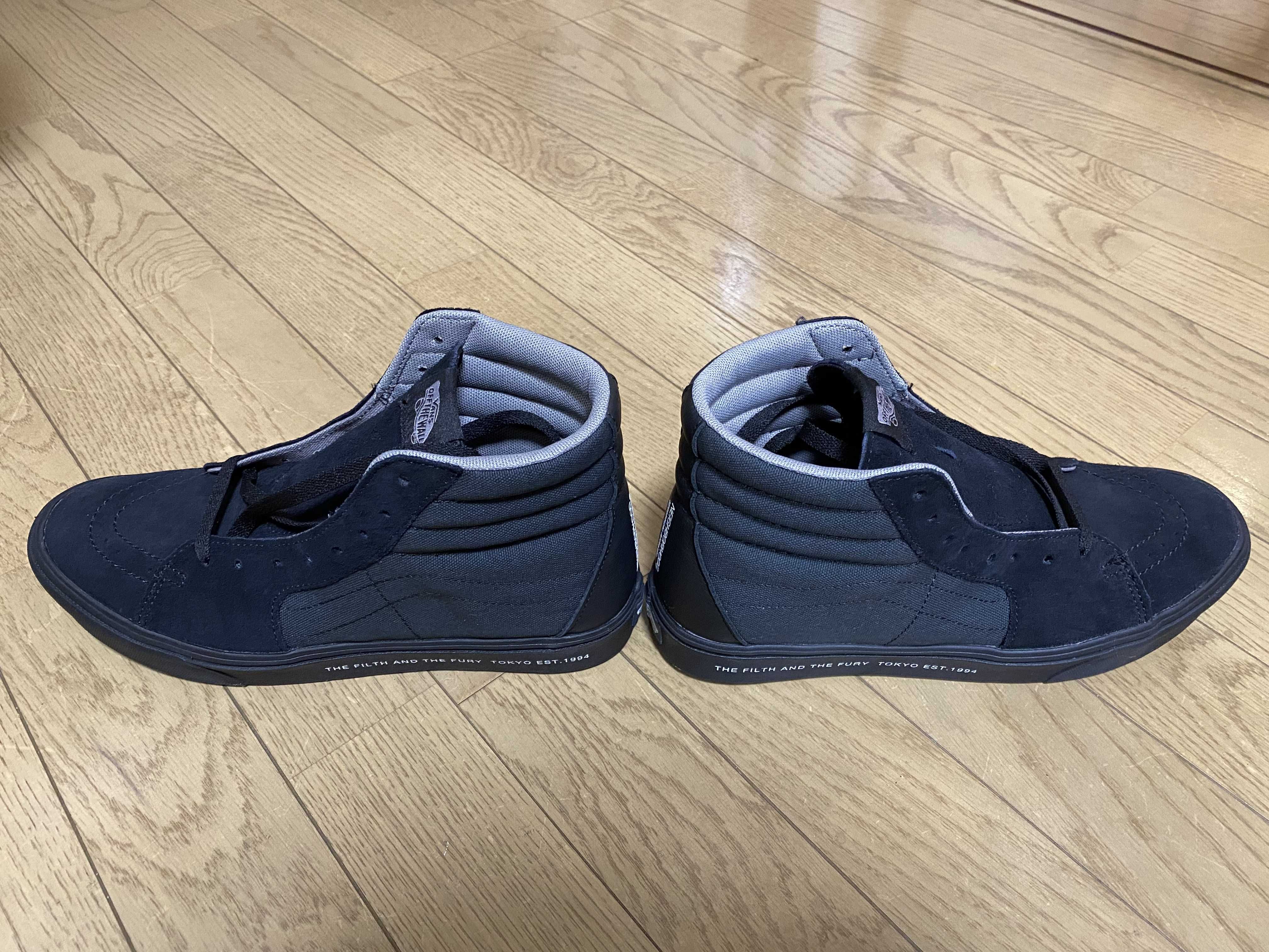 NEIGHBORHOOD × VANS NHVN . COMFYCUSH SK8-HI CL-SHOES "BLACK/GREEN"